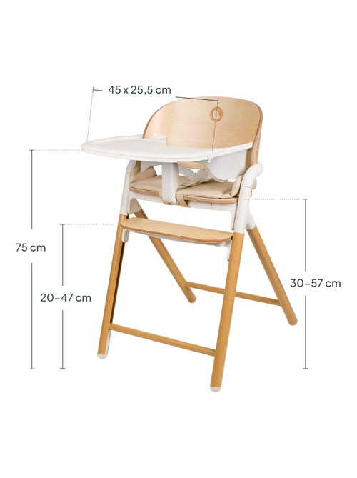 LIONELO Celia 3-in-1 Houten Kinderstoel - Tot 110 kg - Verstelbaar - Meegroei - Kiabi LIONELO Celia 3-in-1 Houten Kinderstoel - Tot 110 kg - Verstelbaar - Meegroei - Kiabi
