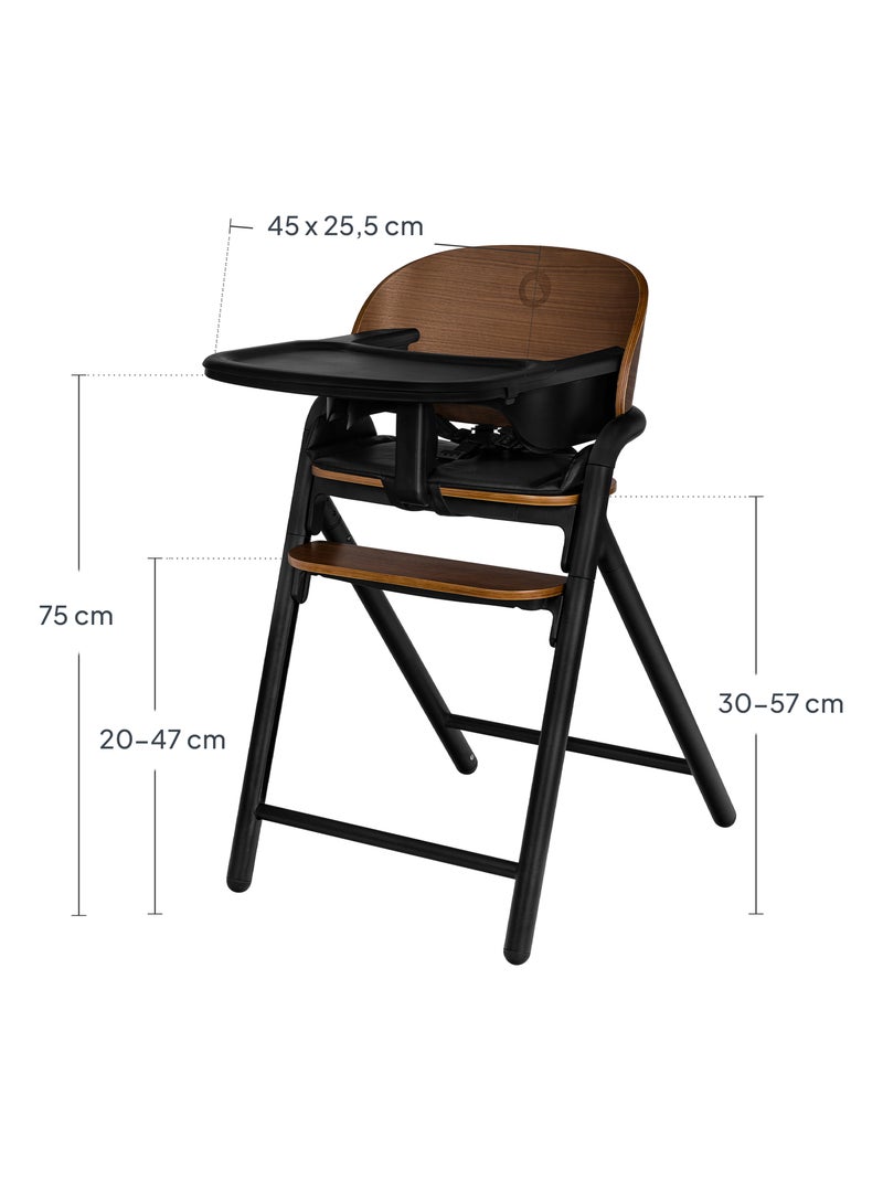 LIONELO Celia 3-in-1 Houten Kinderstoel - Tot 110 kg - Verstelbaar - Meegroei Zwart - Kiabi