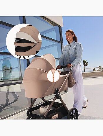 LIONELO Duo-kinderwagen Carmine - Tot 22 kg - Set met kinderwagen, reiswieg en accessoires