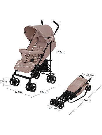 LIONELO Elia Compacte Buggy - Lichtgewicht - Inklapbaar - Muggennet - 6-36 Maanden