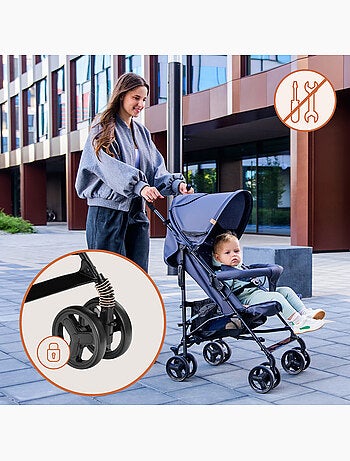 LIONELO Elia Compacte Buggy - Lichtgewicht - Inklapbaar - Muggennet - 6-36 Maanden