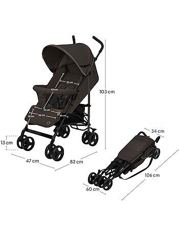 LIONELO Elia Compacte Buggy - Lichtgewicht - Inklapbaar - Muggennet - 6-36 Maanden