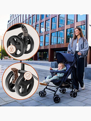 LIONELO Elia Compacte Buggy - Lichtgewicht - Inklapbaar - Muggennet - 6-36 Maanden
