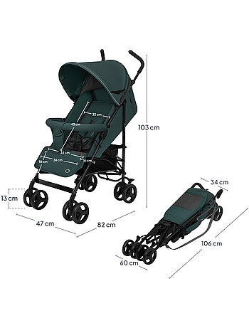 LIONELO Elia Compacte Buggy - Lichtgewicht - Inklapbaar - Muggennet - 6-36 Maanden