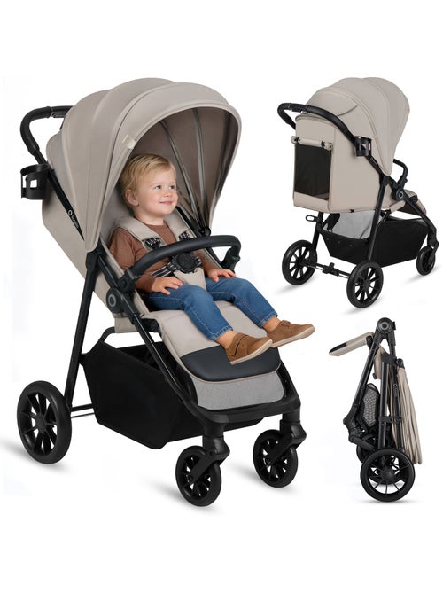 LIONELO Emerald Compacte Buggy - Lichtgewicht - Vering - Grote Boodschappenmand - Kiabi LIONELO Emerald Compacte Buggy - Lichtgewicht - Vering - Grote Boodschappenmand - Kiabi