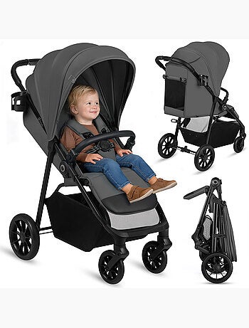 LIONELO Emerald Compacte Buggy - Lichtgewicht - Vering - Grote Boodschappenmand