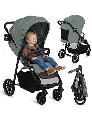 LIONELO Emerald Compacte Buggy - Lichtgewicht - Vering - Grote Boodschappenmand
