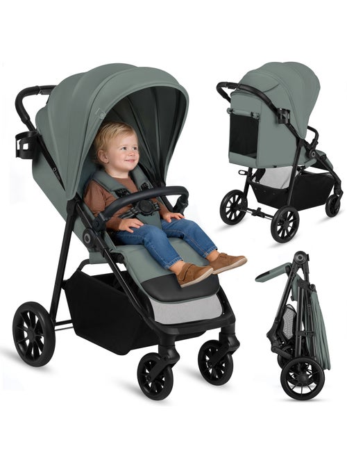 LIONELO Emerald Compacte Buggy - Lichtgewicht - Vering - Grote Boodschappenmand - Kiabi LIONELO Emerald Compacte Buggy - Lichtgewicht - Vering - Grote Boodschappenmand - Kiabi