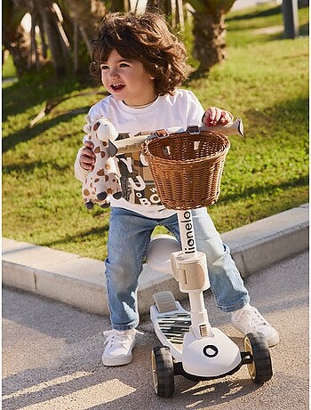 LIONELO Franky 2-in-1 Loopfiets & Step - Lichtgevende Wielen - Tot 50 kg - Mandje