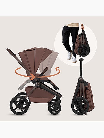 LIONELO Freya 2-in-1-kinderwagen - Kinderwagen - Reiswieg - Opvouwbare reiswieg met onderstel