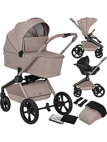 LIONELO Freya 3-in-1 Kinderwagen - Met Reiswieg, Autostoel en Regenhoes
