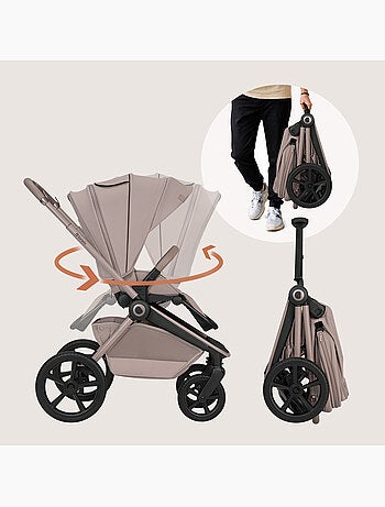 LIONELO Freya 3-in-1 Kinderwagen - Met Reiswieg, Autostoel en Regenhoes
