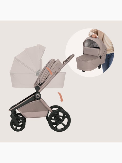 LIONELO Freya 3-in-1 Kinderwagen - Met Reiswieg, Autostoel en Regenhoes - Kiabi LIONELO Freya 3-in-1 Kinderwagen - Met Reiswieg, Autostoel en Regenhoes - Kiabi