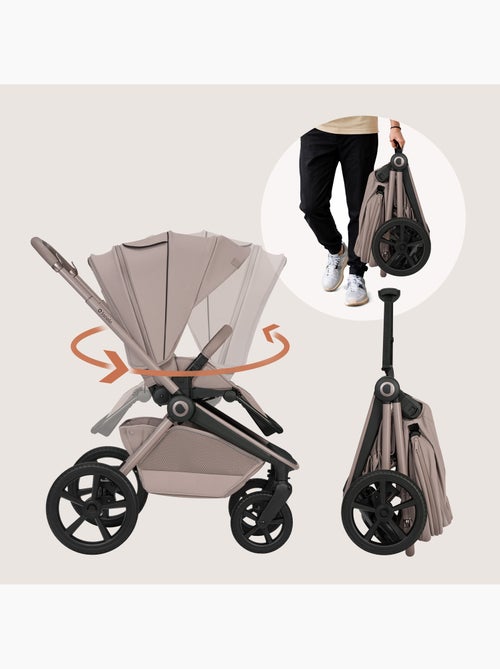 LIONELO Freya 3-in-1 Kinderwagen - Met Reiswieg, Autostoel en Regenhoes - Kiabi LIONELO Freya 3-in-1 Kinderwagen - Met Reiswieg, Autostoel en Regenhoes - Kiabi