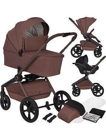 LIONELO Freya 3-in-1 Kinderwagen - Met Reiswieg, Autostoel en Regenhoes
