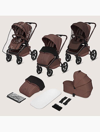 LIONELO Freya 3-in-1 Kinderwagen - Met Reiswieg, Autostoel en Regenhoes