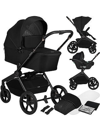 LIONELO Freya 3-in-1 Kinderwagen - Met Reiswieg, Autostoel en Regenhoes