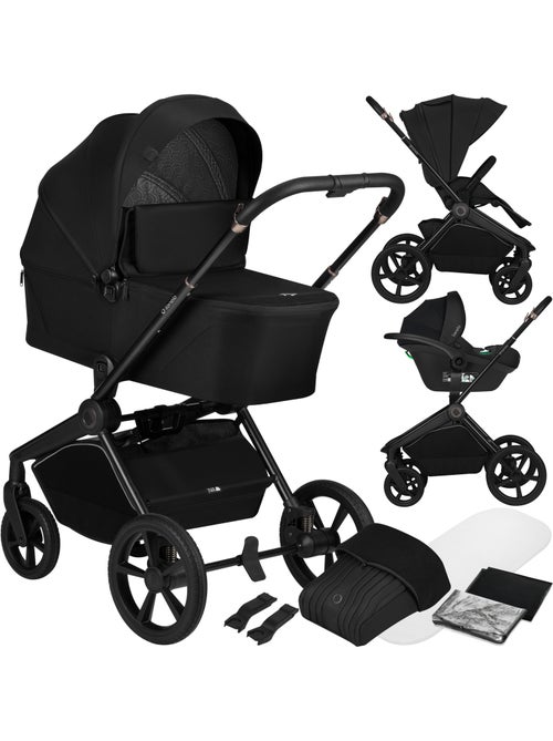 LIONELO Freya 3-in-1 Kinderwagen - Met Reiswieg, Autostoel en Regenhoes - Kiabi LIONELO Freya 3-in-1 Kinderwagen - Met Reiswieg, Autostoel en Regenhoes - Kiabi
