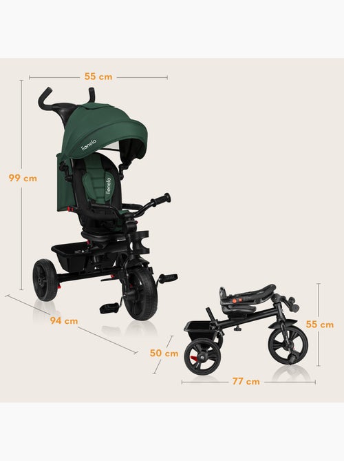 LIONELO Haari kinderwagen & driewieler - Tot 25 kg - Omkeerbare zitting - Mand en tas - Kiabi LIONELO Haari kinderwagen & driewieler - Tot 25 kg - Omkeerbare zitting - Mand en tas - Kiabi