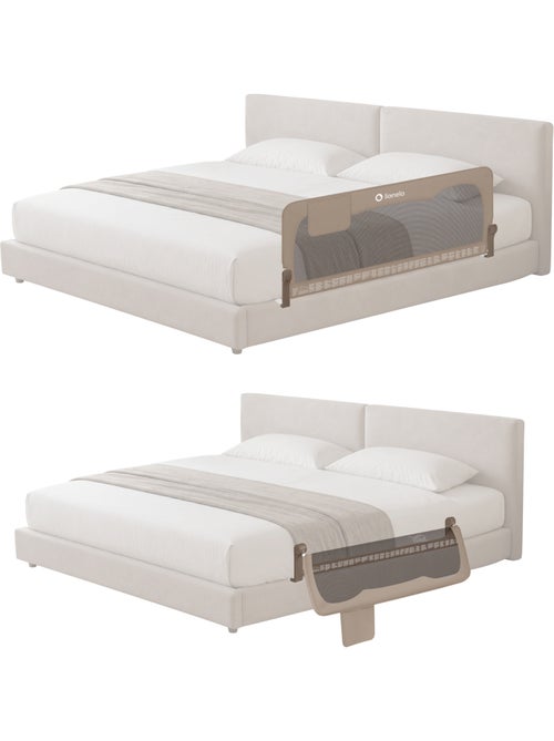 LIONELO Hanna babybedhek - 150 x 66 cm - Opvouwbaar - Valbeveiliging - Luchtdoorlatend gaas - Kiabi