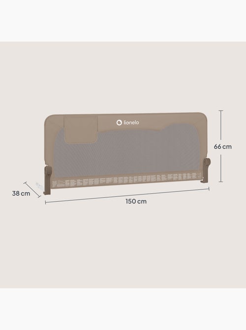 LIONELO Hanna babybedhek - 150 x 66 cm - Opvouwbaar - Valbeveiliging - Luchtdoorlatend gaas - Kiabi