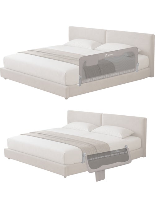 LIONELO Hanna babybedhek - 150 x 66 cm - Opvouwbaar - Valbeveiliging - Luchtdoorlatend gaas - Kiabi