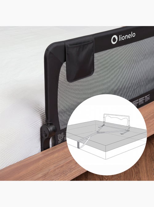 LIONELO Hanna babybedhek - 150 x 66 cm - Opvouwbaar - Valbeveiliging - Luchtdoorlatend gaas - Kiabi
