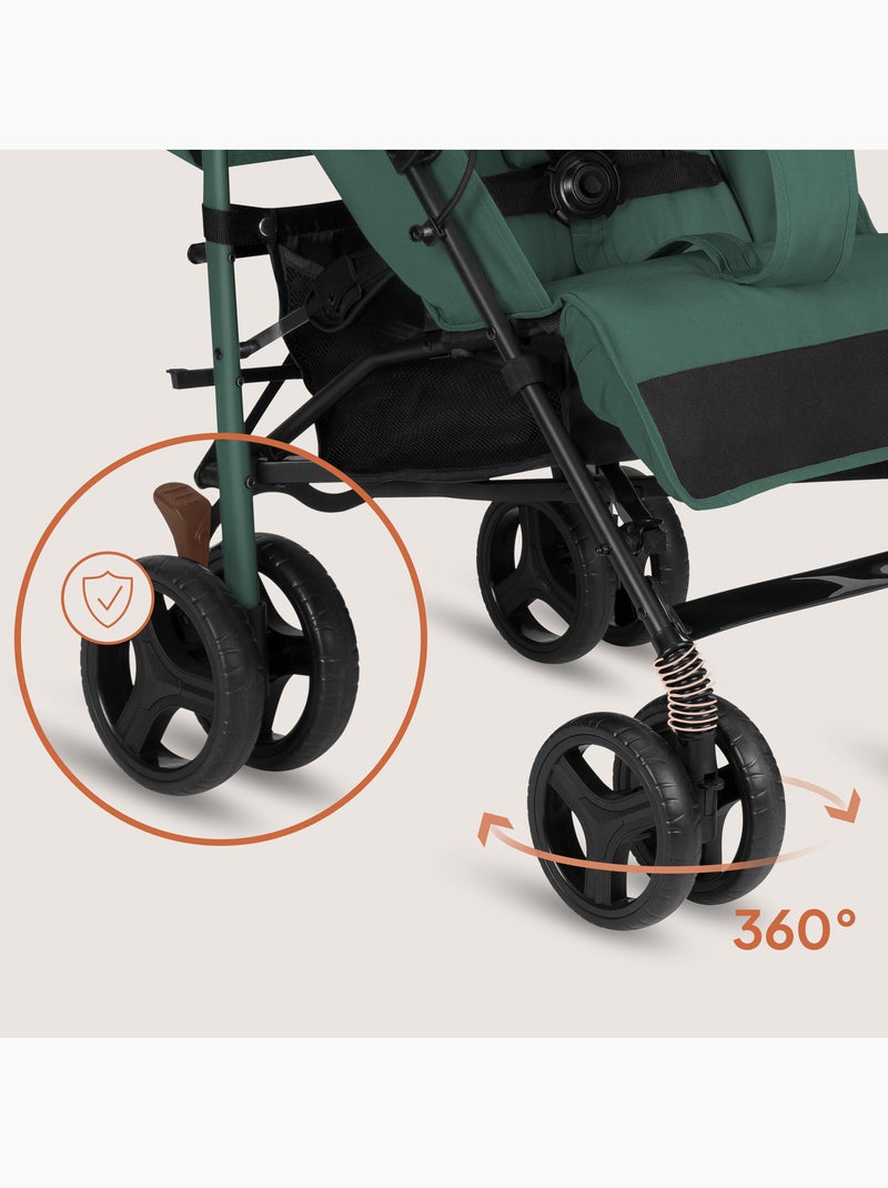 LIONELO Irma Compacte Buggy - 6-36 Maanden - Inclusief Muggennet - Lichtgewicht Smaragdgroen - Kiabi