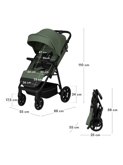 LIONELO Iva All-Terrain Kinderwagen - Premium Materiaal - Tot 22 kg - Ruim Ontwerp - Kiabi LIONELO Iva All-Terrain Kinderwagen - Premium Materiaal - Tot 22 kg - Ruim Ontwerp - Kiabi
