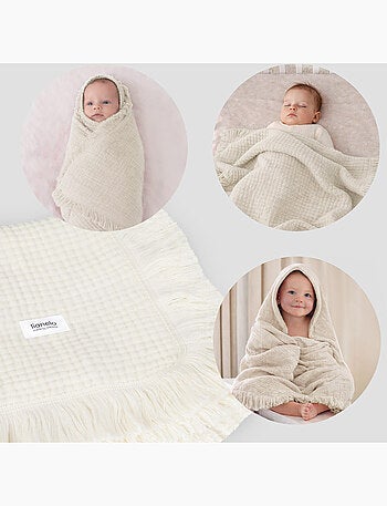 LIONELO Katoenen Babydeken - 70x100 cm - 100% Katoen - 280 g/m²