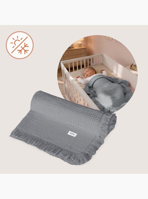 LIONELO Katoenen Babydeken - 70x100 cm - 100% Katoen - 280 g/m² - Kiabi