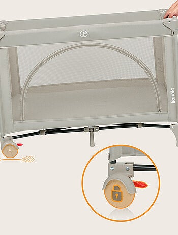 LIONELO Laura Reisbedje 3-in-1 - Babybox - Matras - Wieltjes - 0-36 Maanden