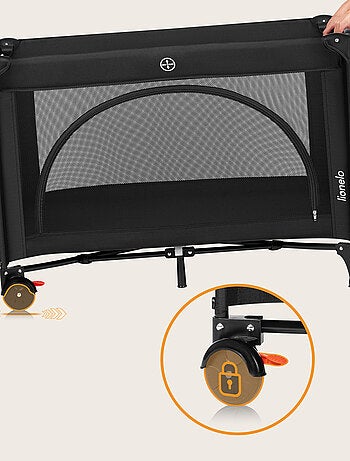 LIONELO Laura Reisbedje 3-in-1 - Babybox - Matras - Wieltjes - 0-36 Maanden