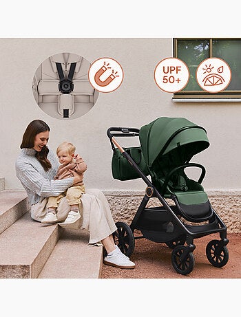 LIONELO Layla 2-in-1 kinderwagen - Set met kinderwagen, reiswieg en accessoires - Tot 22 kg