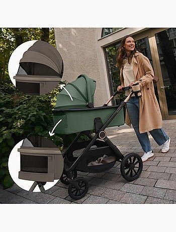 LIONELO Layla 2-in-1 kinderwagen - Set met kinderwagen, reiswieg en accessoires - Tot 22 kg