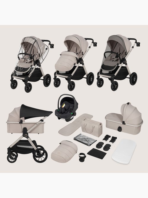 LIONELO Layla 3-in-1 Kinderwagen - Met Reiswieg, Autostoel en Accessoires - Tot 22 kg - Kiabi LIONELO Layla 3-in-1 Kinderwagen - Met Reiswieg, Autostoel en Accessoires - Tot 22 kg - Kiabi