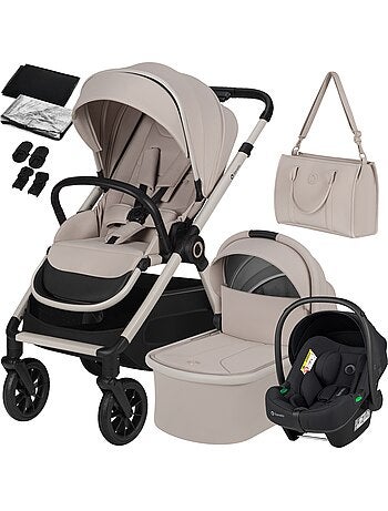 LIONELO Layla 3-in-1 kinderwagen - Set met kinderwagen, reiswieg, autostoeltje en accessoires