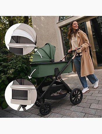 LIONELO Layla 3-in-1 kinderwagen - Set met kinderwagen, reiswieg, autostoeltje en accessoires