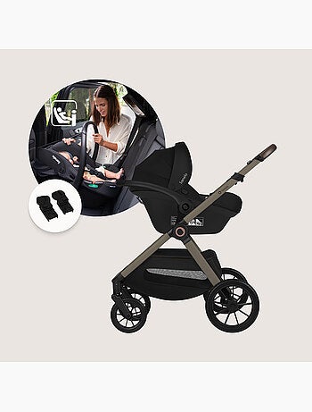 LIONELO Layla 3-in-1 kinderwagen - Set met kinderwagen, reiswieg, autostoeltje en accessoires