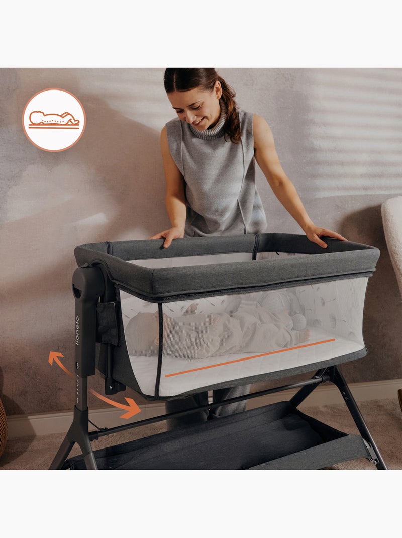 LIONELO Leonie Plus 3-in-1 co-sleeping babybedje - Wieg - In hoogte en hoek verstelbaar Grijs - Kiabi