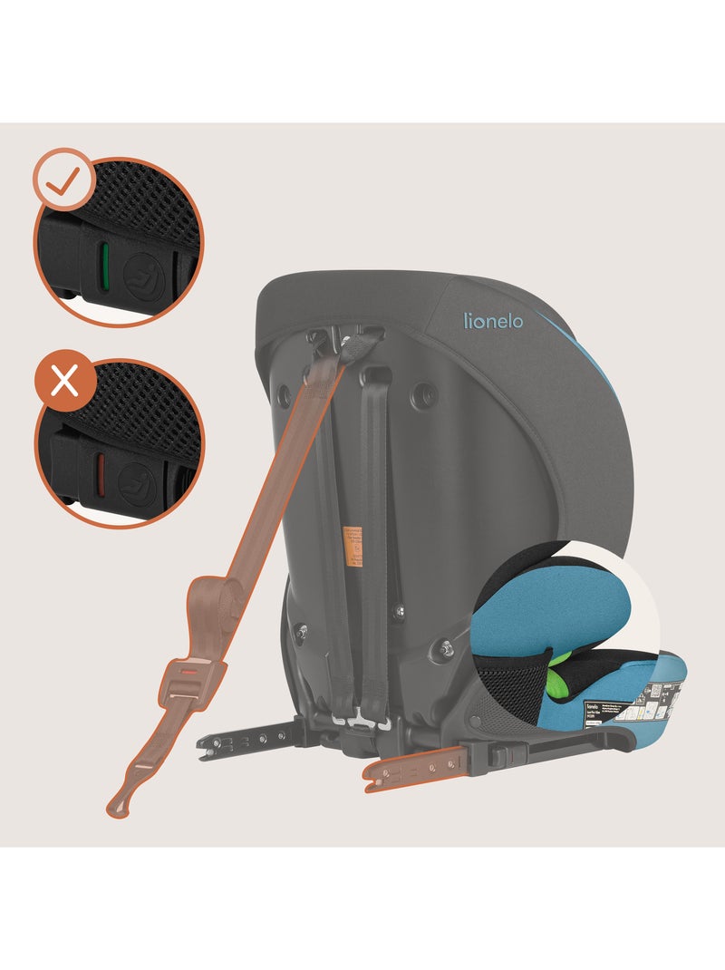 LIONELO Levi Fix i-Size Autostoeltje - ISOFIX - 76-150 cm - Groep 1/2/3 Blauw Zwart - Kiabi