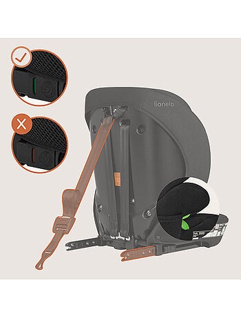 LIONELO Levi Fix i-Size Autostoeltje - ISOFIX - 76-150 cm - Groep 1/2/3