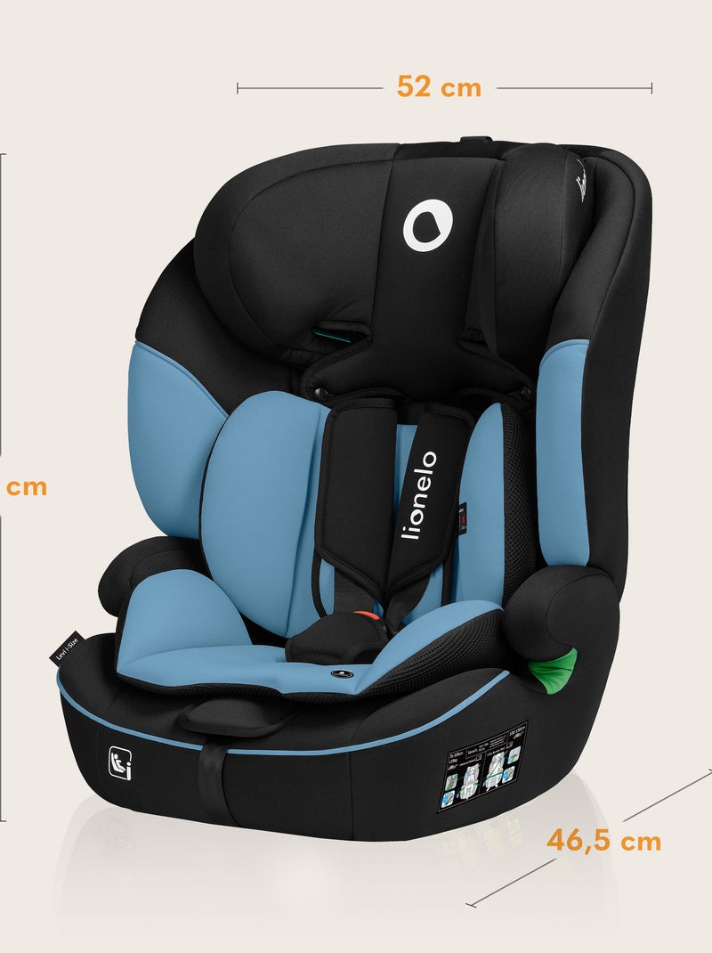 LIONELO Levi i-Size Autostoeltje - 76-150 cm - Groep 1/2/3 Blauw Zwart - Kiabi
