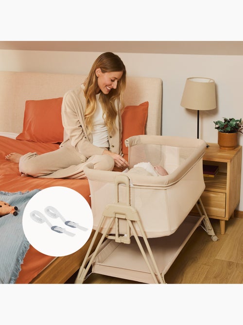 LIONELO Luna 3-in-1 Aanschuifbedje - Wieg - Verstelbare Hoogte en Helling - Inclusief Matras - Kiabi