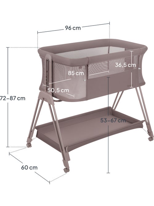 LIONELO Luna 3-in-1 Aanschuifbedje - Wieg - Verstelbare Hoogte en Helling - Inclusief Matras - Kiabi