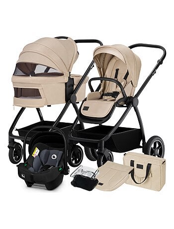 LIONELO Meril 3-in-1 kinderwagen - Met reiswieg, autostoel, tas en accessoires