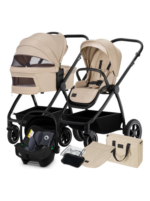 LIONELO Meril 3-in-1 kinderwagen - Met reiswieg, autostoel, tas en accessoires - Kiabi