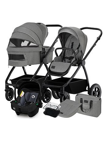 LIONELO Meril 3-in-1 kinderwagen - Met reiswieg, autostoel, tas en accessoires