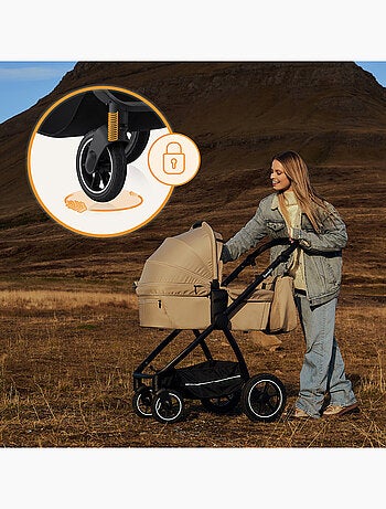 LIONELO Meril 3-in-1 kinderwagen - Met reiswieg, autostoel, tas en accessoires