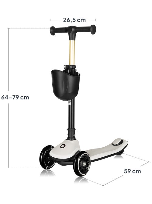 LIONELO Mey 3-Wiel Step - Lichtgevende Wielen - Inklapbaar - Verstelbaar - Mandje - Kiabi LIONELO Mey 3-Wiel Step - Lichtgevende Wielen - Inklapbaar - Verstelbaar - Mandje - Kiabi